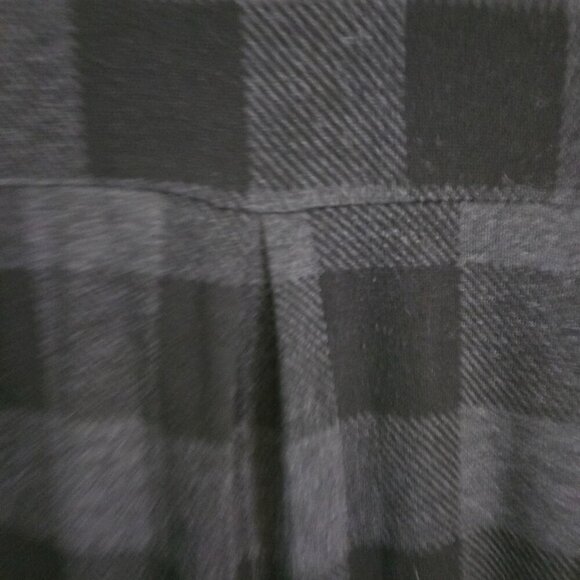 Soft Surroundings Mad About Plaid Tunic Charcoal Buffalo Check Size L - Picture 7 of 11